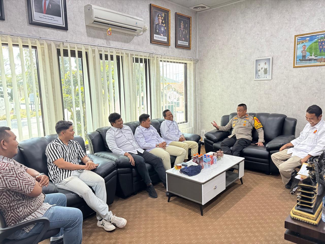 DPC Partai Gerinda Adakan Kunjunjungan Silaturahmi ke Markas Polres Rokan Hilir﻿