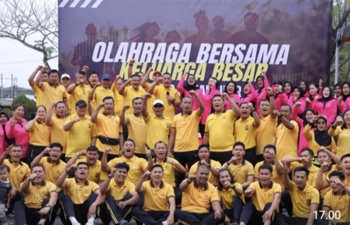 Polres Rokan Hilir Gelar Olah Raga Bersama Personil, Meningkatkan Solidaritas Serta Menjaga Kebugaran Fisik