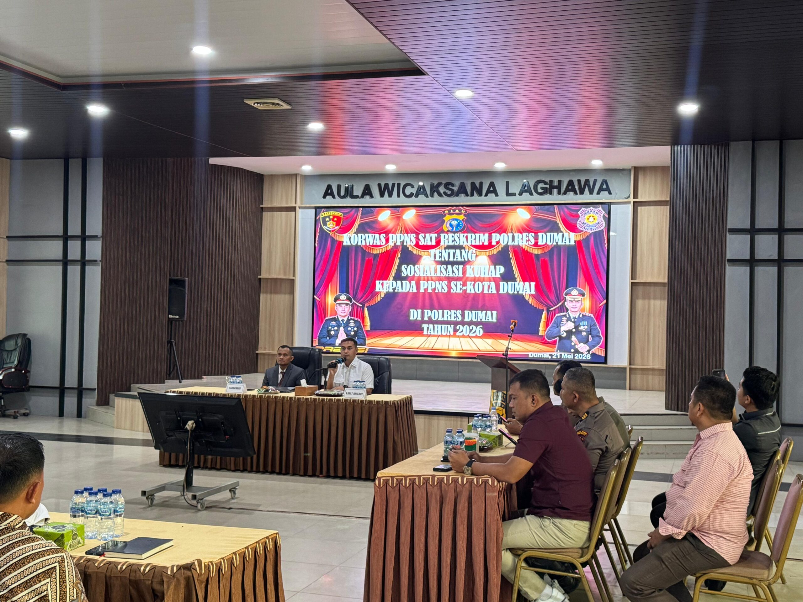 Perkuat Sinergi Penegakan Hukum, Korwas PPNS Polres Rohil Ikuti Sosialisasi KUHAP di Polres Dumai   