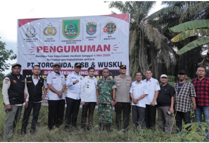 Forkopimda Rokan Hilir Tinjau Perkebunan PT.Torganda Yang Bersengketa